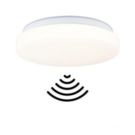 Plafoniera Luiana LED 16,5W z czujnikiem HF okrągła 280mm 1750lm Power DIP 13/18W White Select 3000/4000/5700K IP44 230V biały / tworzywo sztuczne