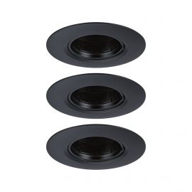 Zestaw opraw do wbudowania Starr GU10 max. 3x10W DIM 90mm IP23 230V czarny / tworzywo sztuczne