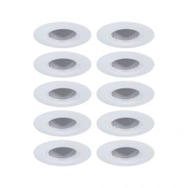 Zestaw opraw do wbudowania Starr GU10 max. 10x10W DIM 90mm IP23 230V biały / tworzywo sztuczne