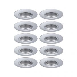 Zestaw opraw do wbudowania Starr GU10 max. 10x10W DIM 90mm IP23 230V chrom mat / tworzywo sztuczne