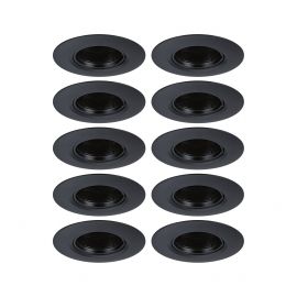 Zestaw opraw do wbudowania Starr GU10 max. 10x10W DIM 90mm IP23 230V czarny / tworzywo sztuczne