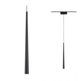 Oprawa zwieszana na szynoprzewód LYREN LED 5W 600lm IP20 3000K 48V DC czarny matowy / aluminium